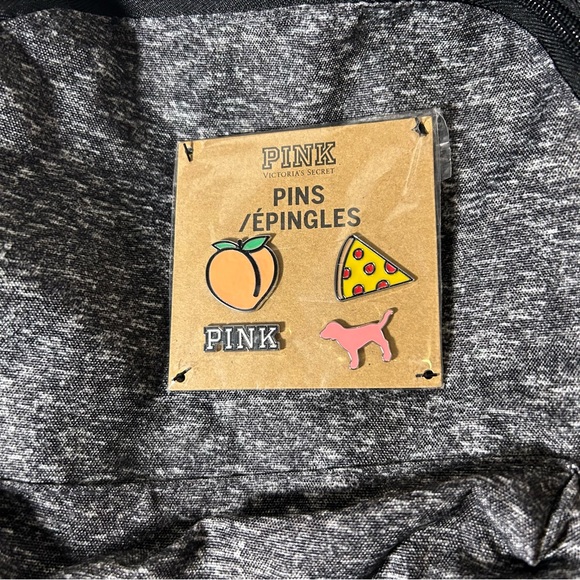 Victoria’s Secret PINK Mini Backpack w Collectable Pin Set NWOT - Picture 5 of 7